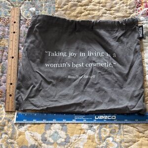 Gray Cosmetic Bag with Inspirational Quote